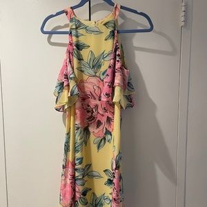 Vince Camuto Cold Shoulder Floral Dress (S)